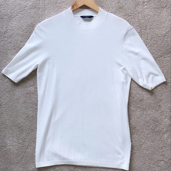 White Cotton-Feel Short Sleeve Shirt - Picture 2 of 6